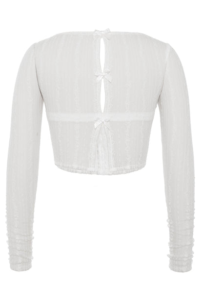 Affetto Lace Long Sleeve Top
