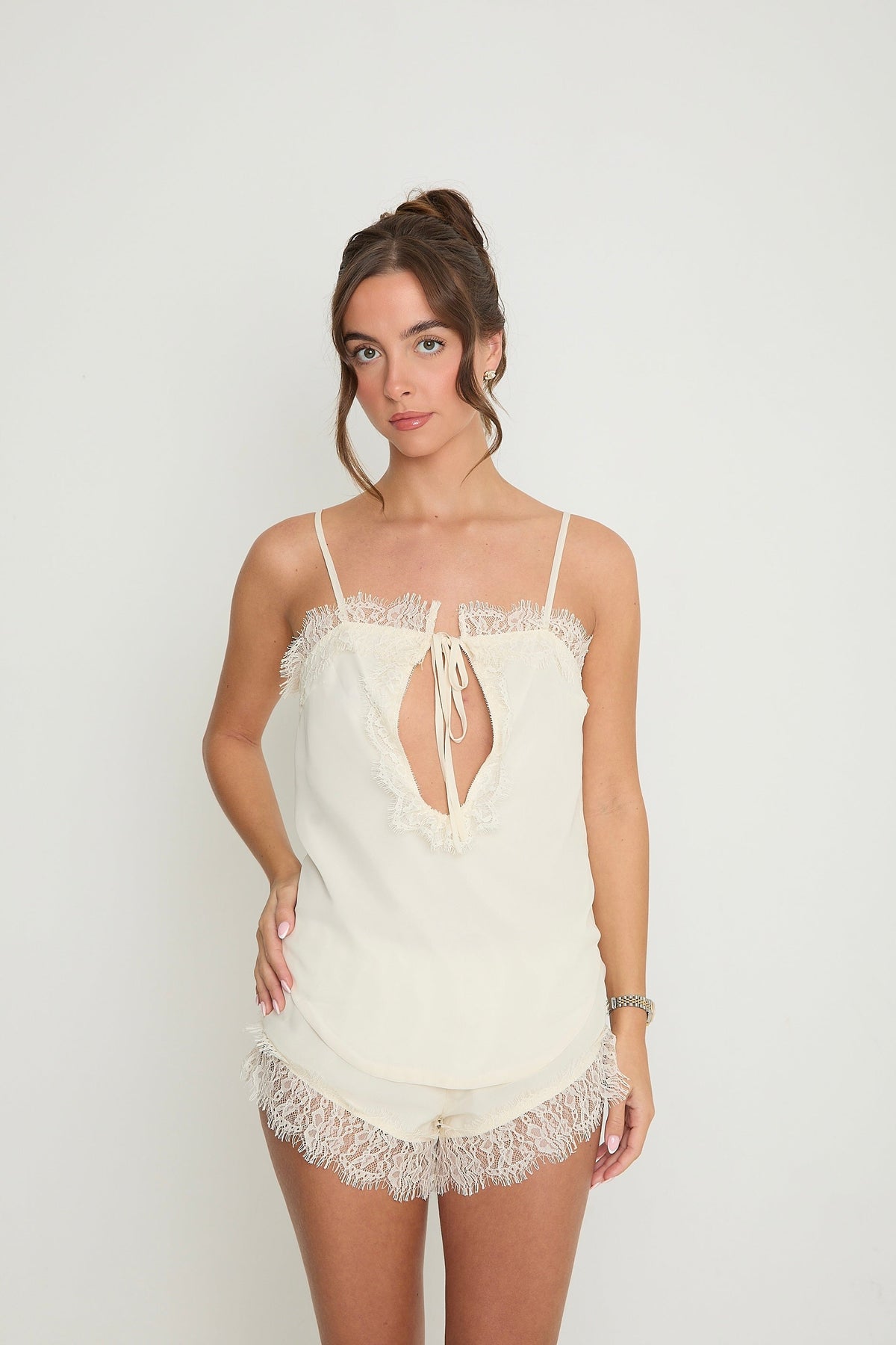 Gigi Lace Top & Choker | Cream