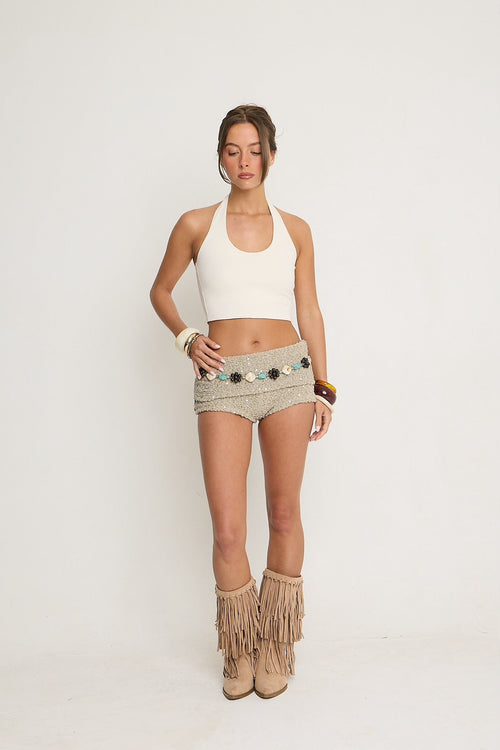 Boucle Knicker Shorts | Sage