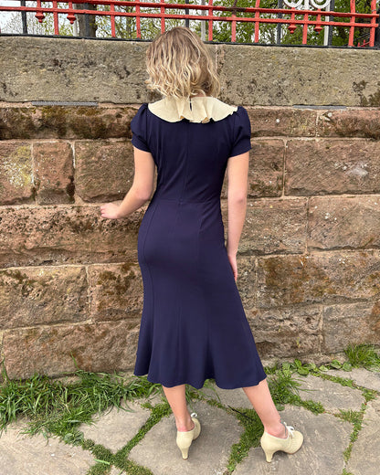 1930s Blondell Dress - Navy
