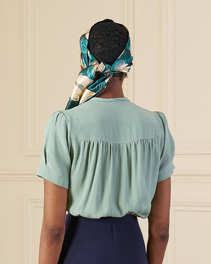 1930s Bonnie Blouse - Duck Egg
