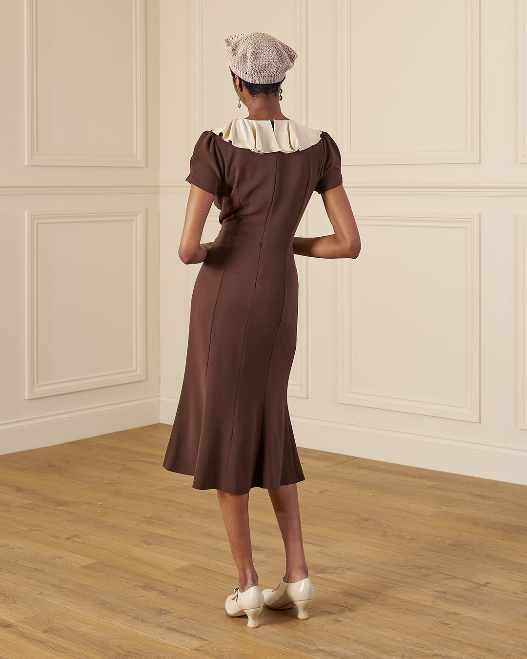 1930s Blondell Dress - Chocolate Brown