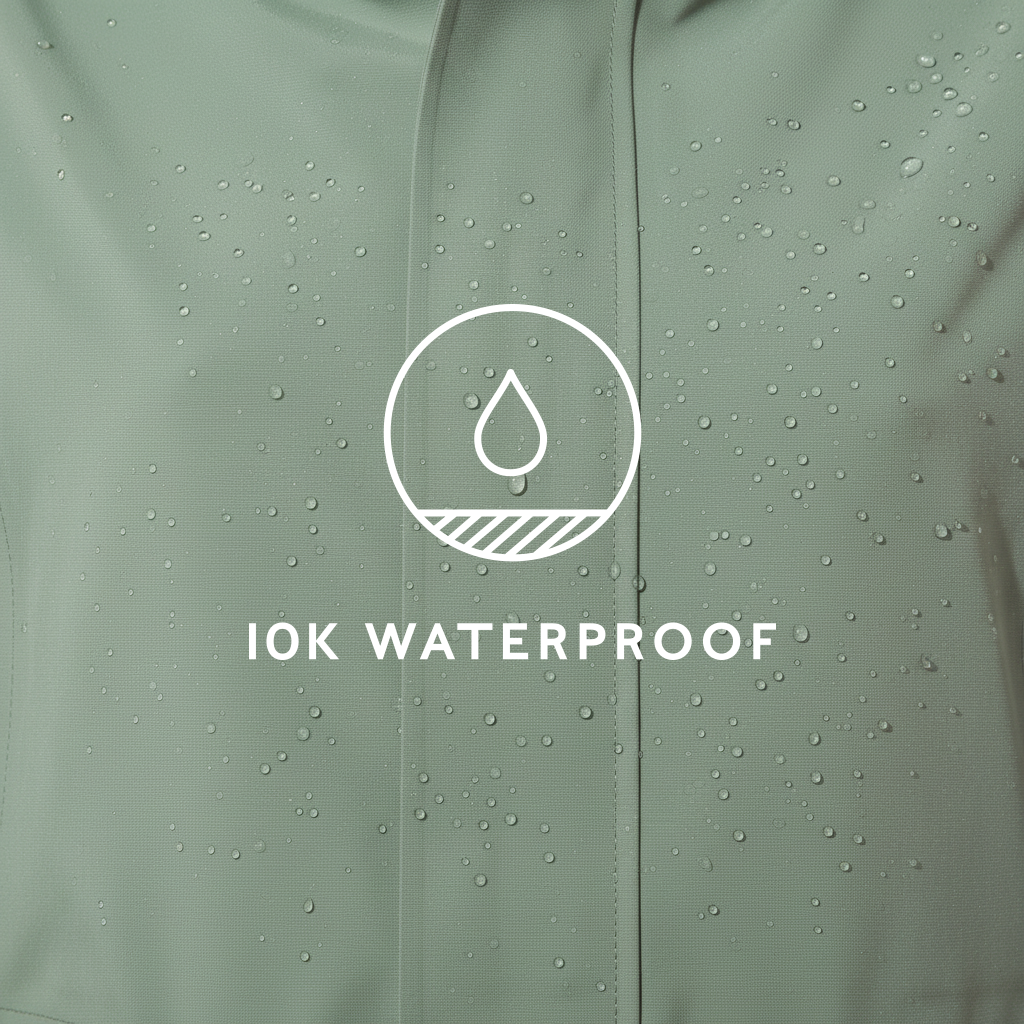 Burradon Womens Waterproof Jacket - Light Forest