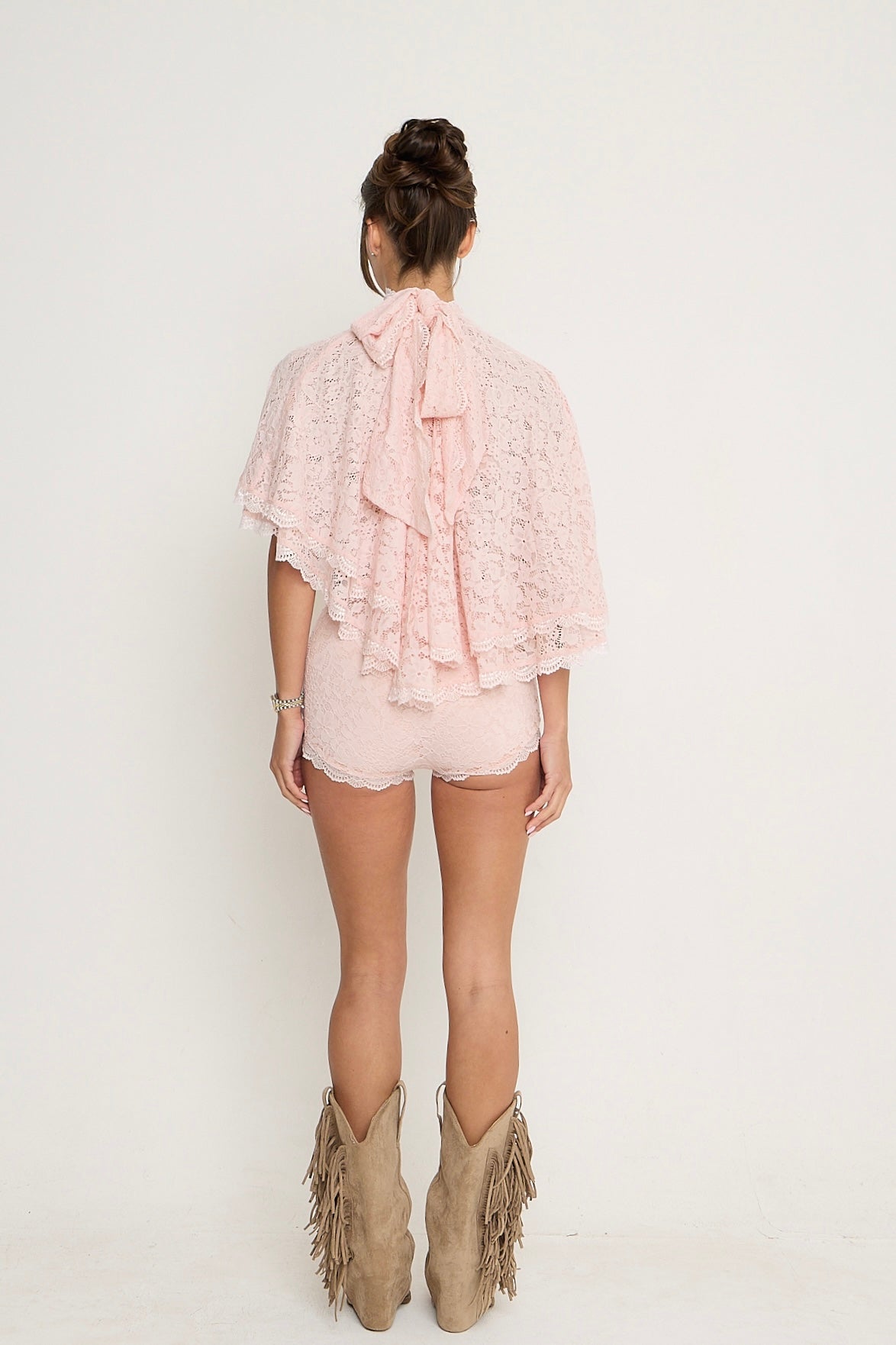 Carmen Lace Shorts | Pink