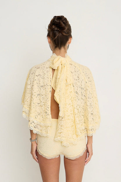Carmen Lace Top | Lemon