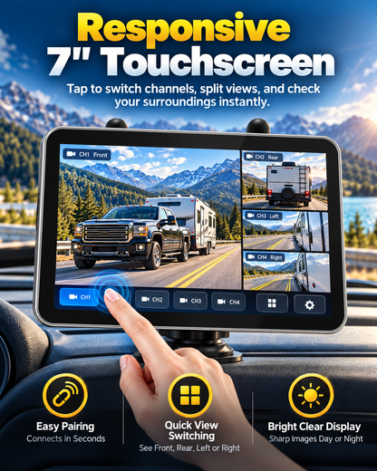 Magnetic Solar Wireless Backup Camera
