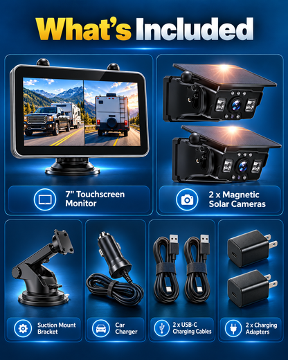 Magnetic Solar Wireless Backup Camera