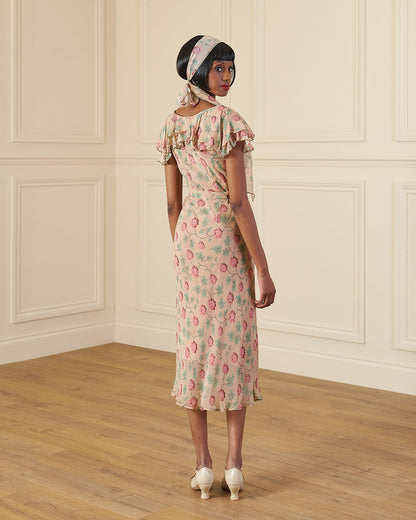 1930s Cissy Dress - Hydrangea Georgette