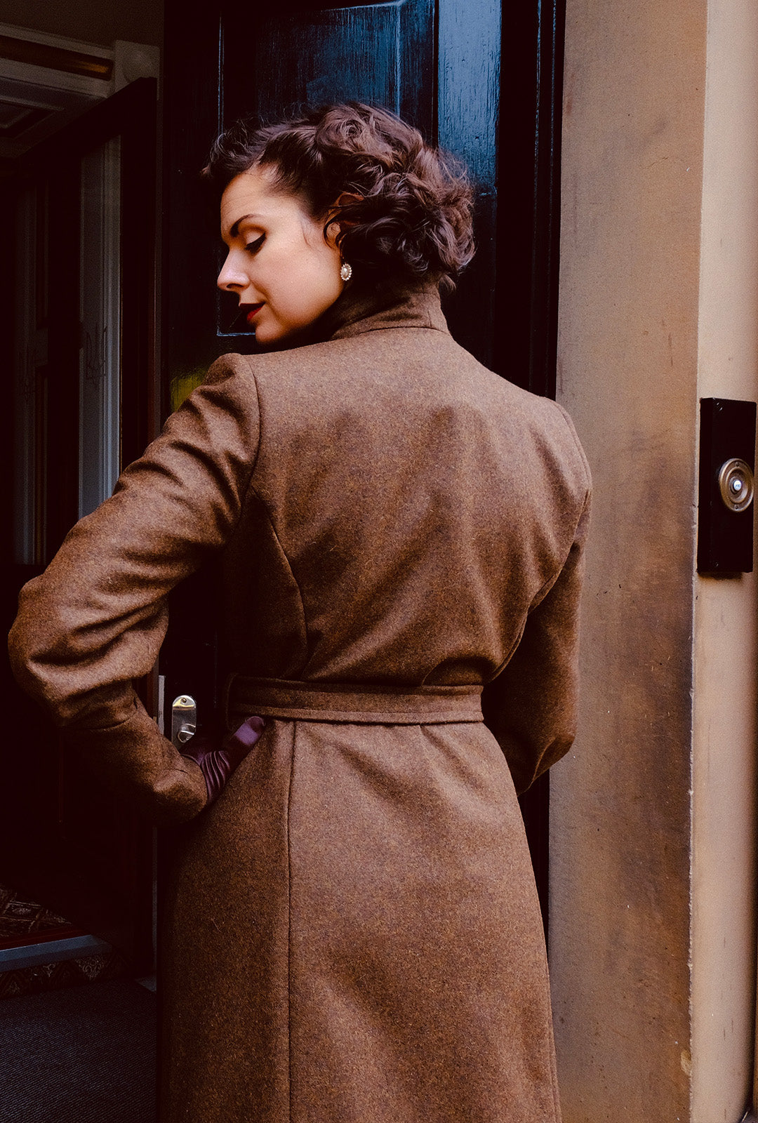 1930s Premium Wrap Coat - Mosswood