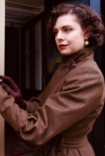 1930s Premium Wrap Coat - Mosswood