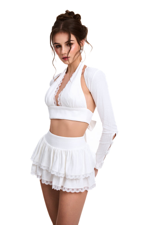Juliette Halter Top - White