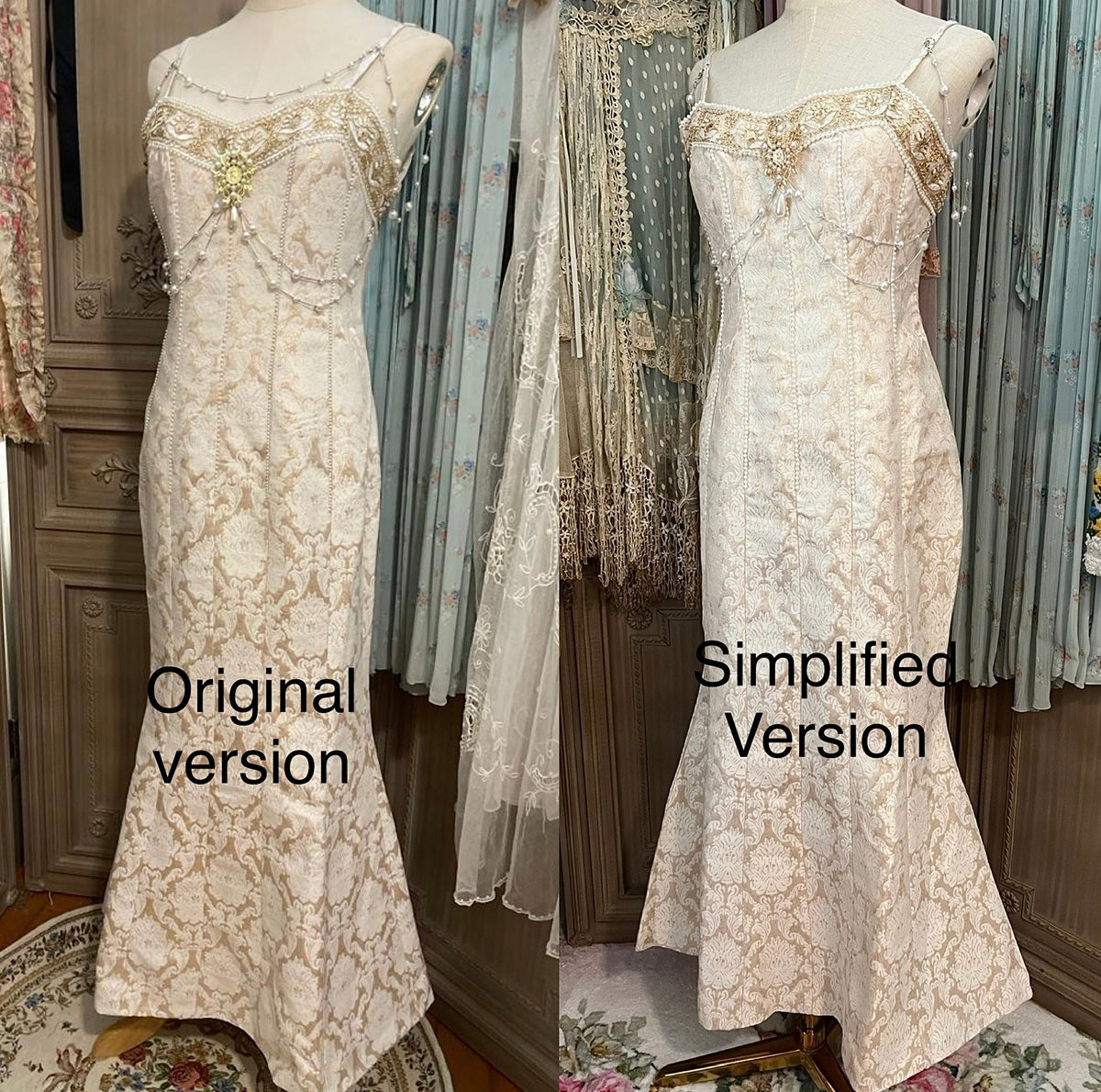 Baroque mermaid dress (simplified version)