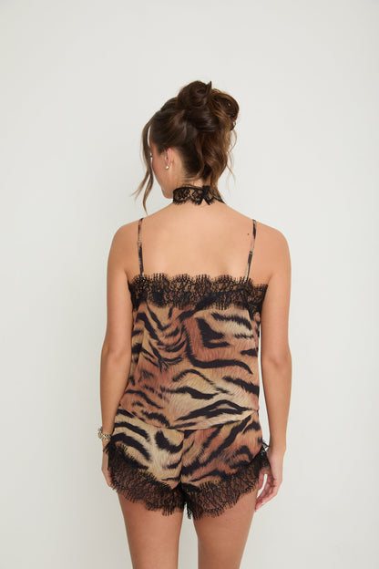 Gigi Lace Top & Choker | Tiger