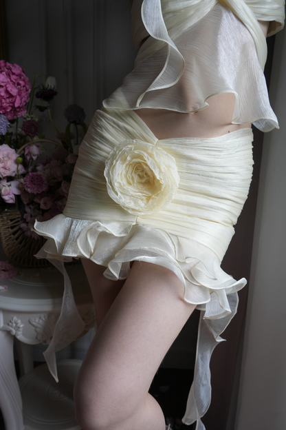 Flora Skirt - Butter Yellow