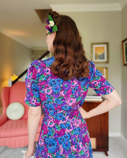 1940s 'Girl Friday' Tea Dress - Covent garden