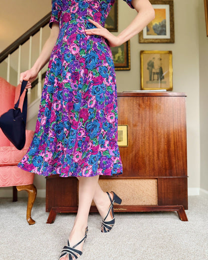 1940s 'Girl Friday' Tea Dress - Covent garden