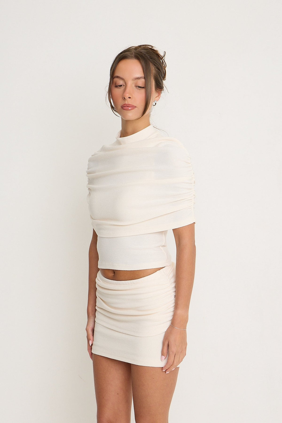 Lydia Mini Skirt | Cream