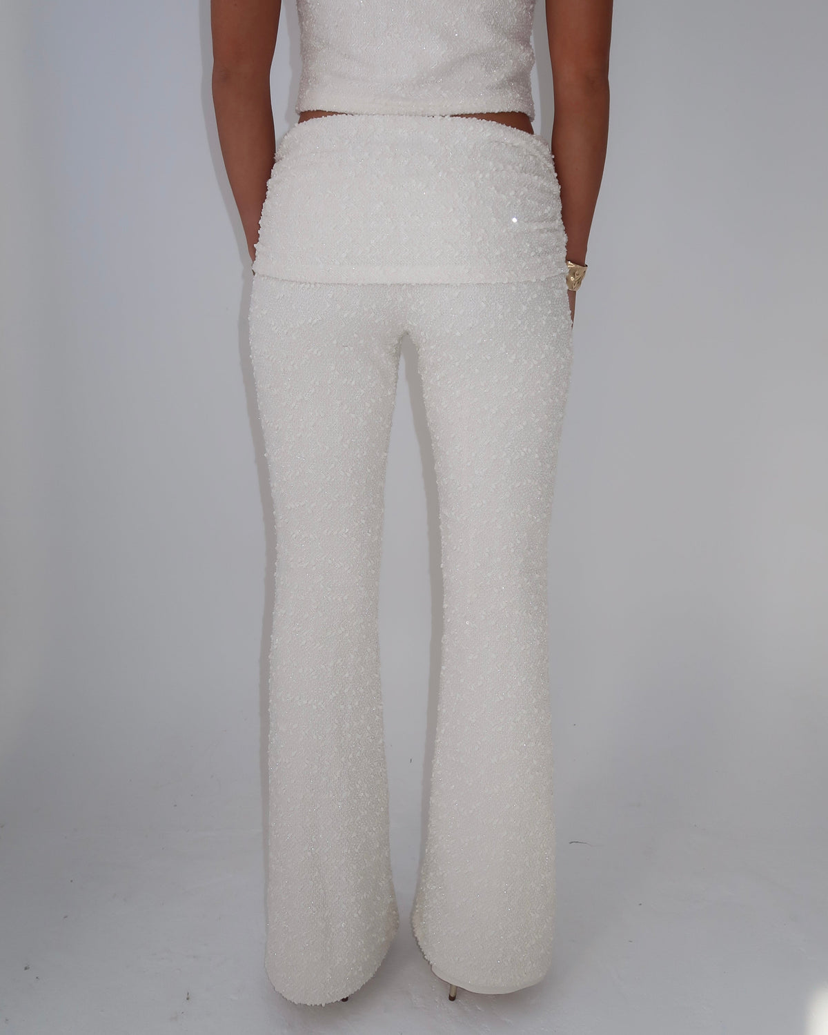 Wide Leg Trousers | Cream