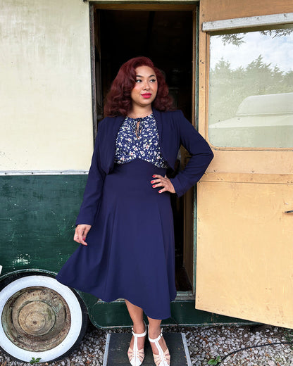 1940s Grable Tea Dress - Nightblossom