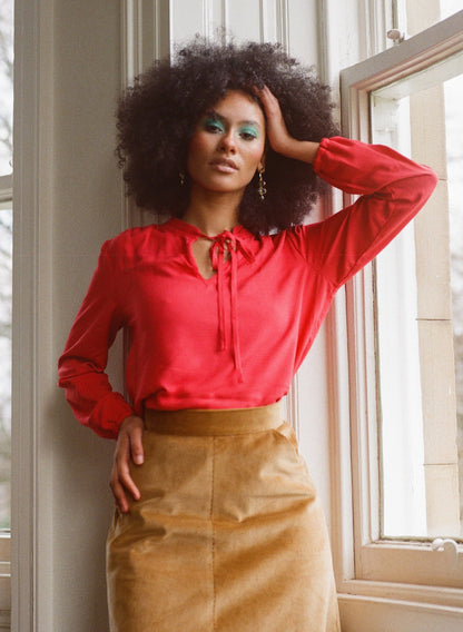 1970s Peasant Blouse - Fire