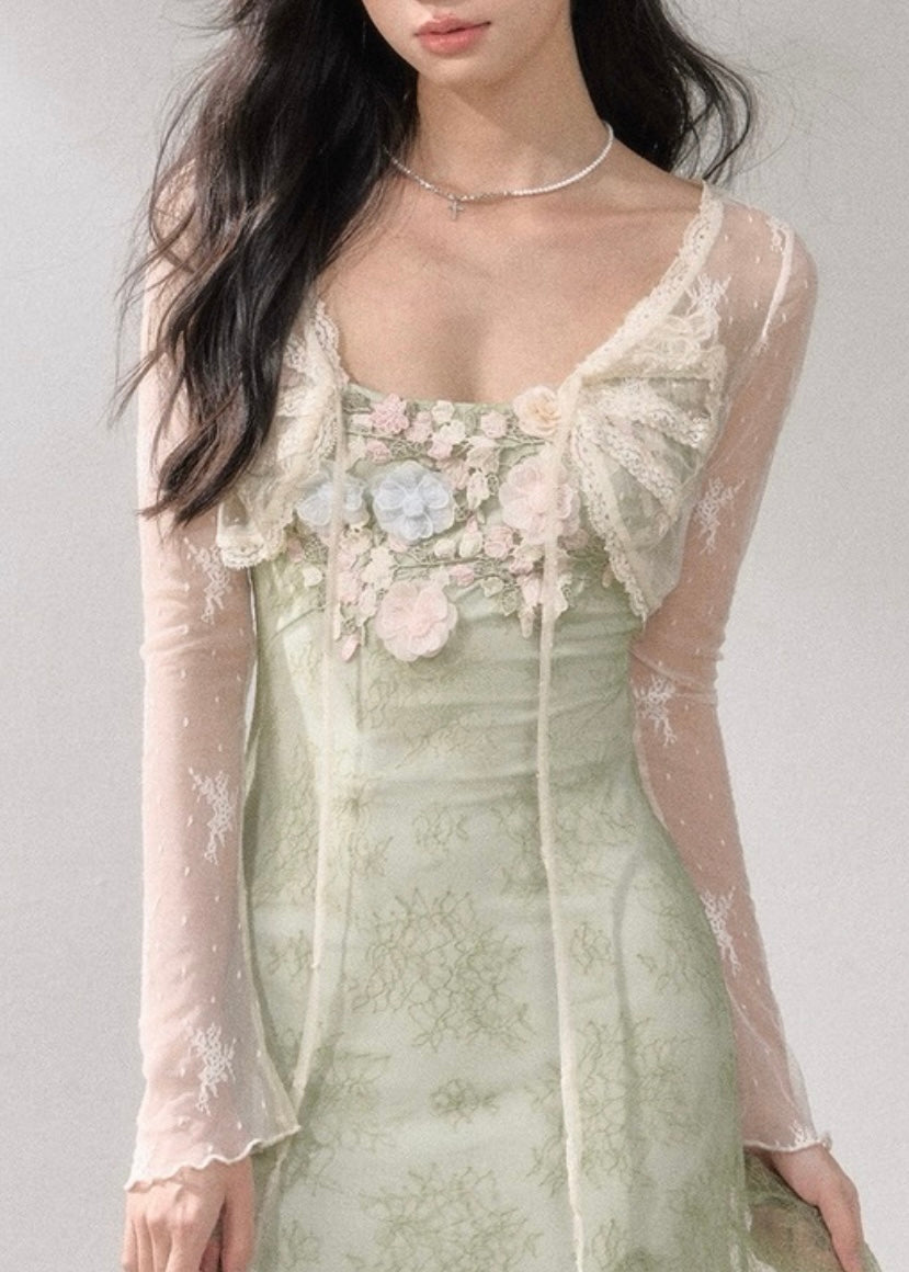 Springtime in a park dress