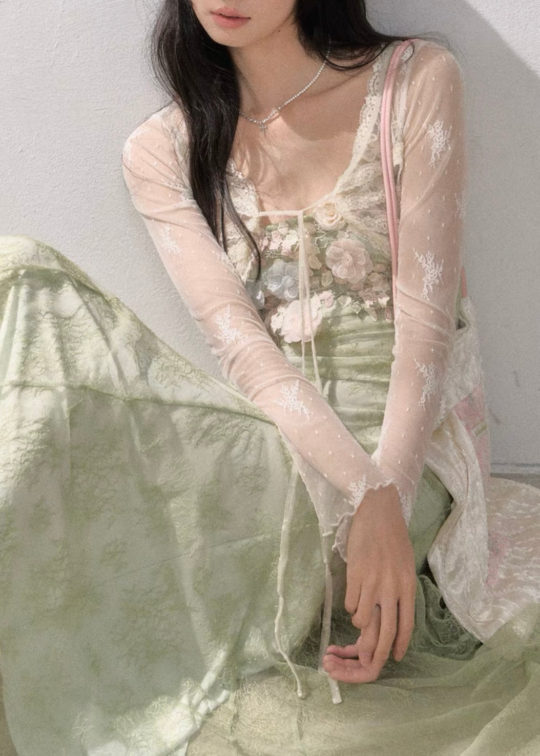 Springtime in a park dress