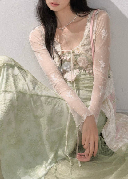 Springtime in a park dress