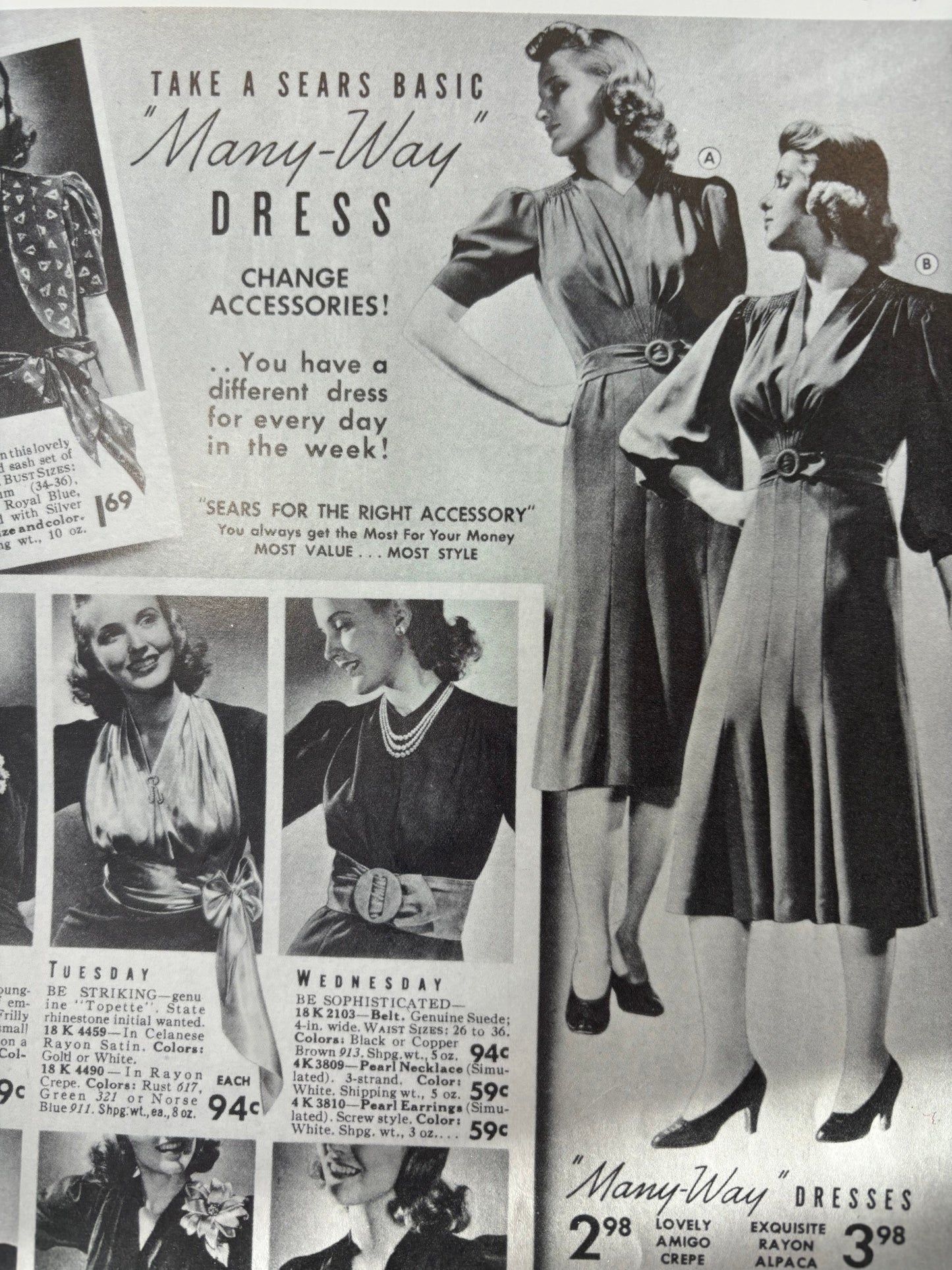 1940s Stanwyck Dress - Aubergine