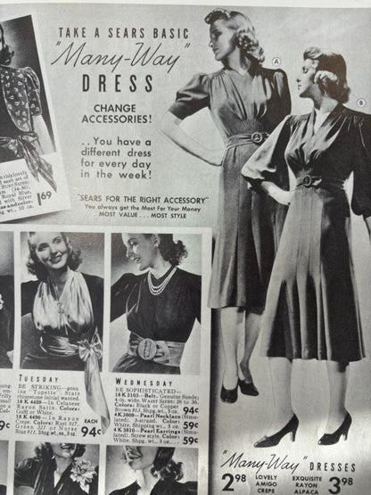 1940s Stanwyck Dress - Aubergine