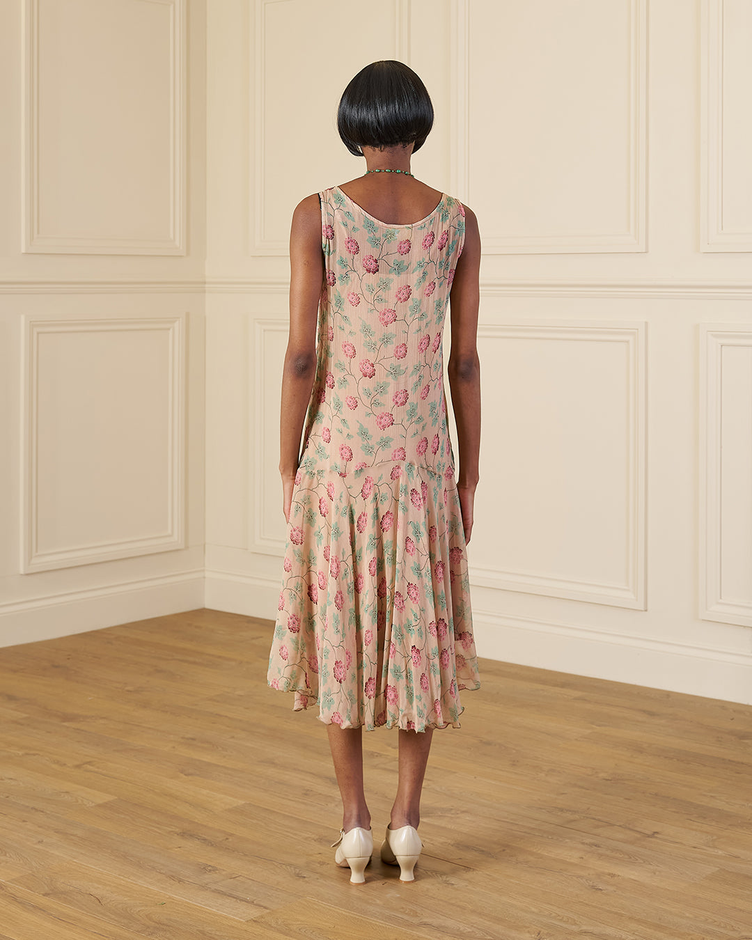 1920s Laverne Dress and Kimono - Hydrangea Georgette