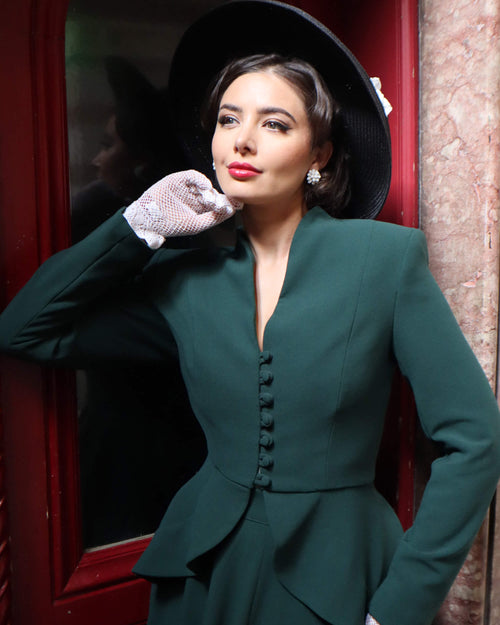 1950s Lilian Jacket - Racing Green