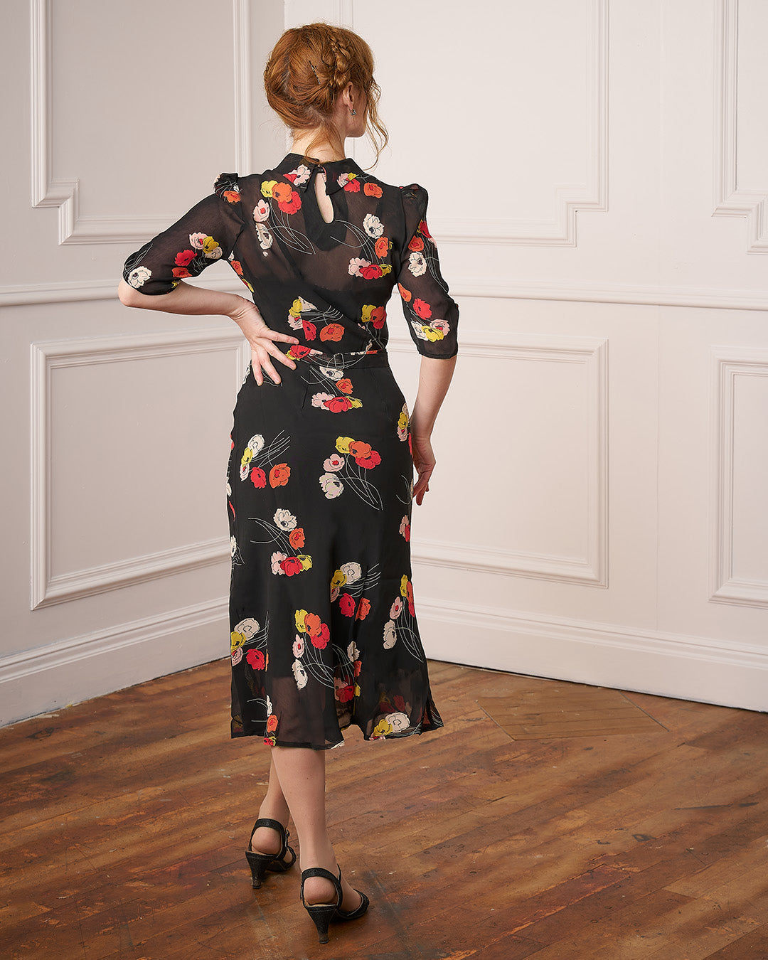 1930s Loretta Bias Dress - Poppy