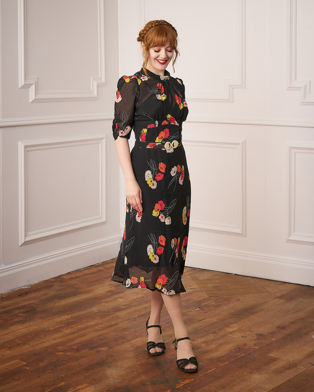 1930s Loretta Bias Dress - Poppy