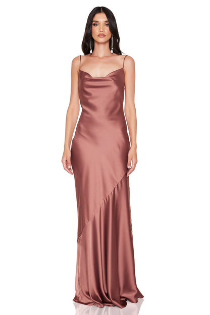Nookie Entice Drape Gown - Mocha