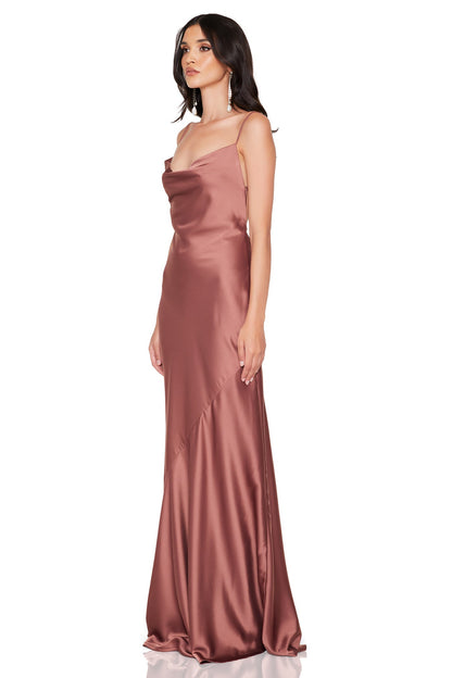 Nookie Entice Drape Gown - Mocha