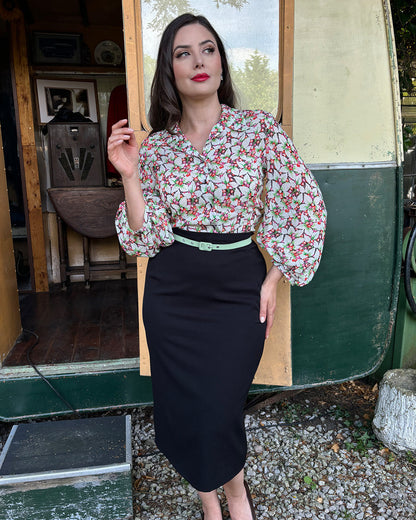 1950s Lola Blouse - Beautyberry Georgette