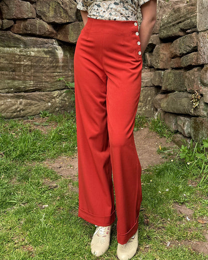 1940s Swing Trousers - Rust