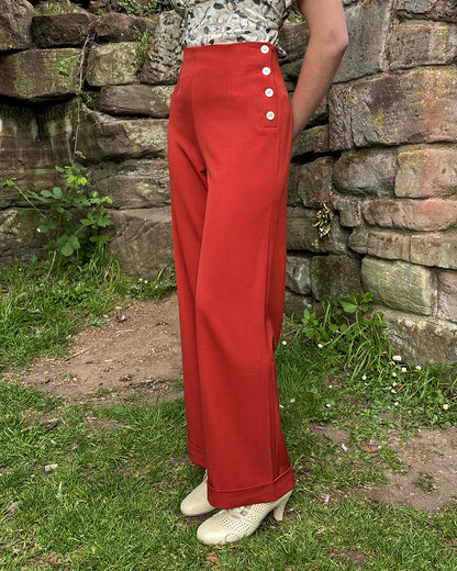 1940s Swing Trousers - Rust