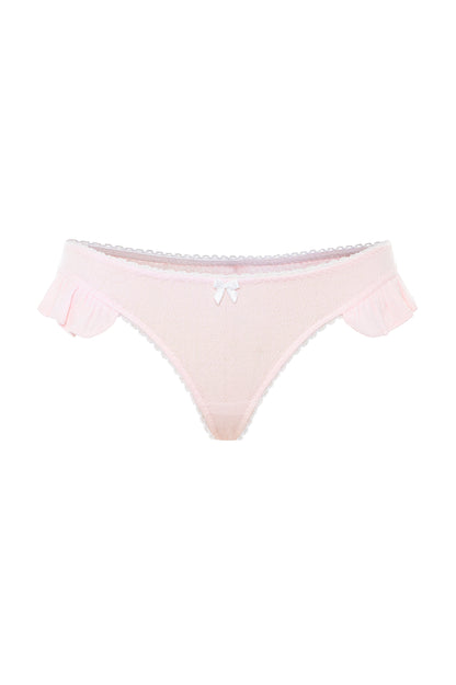 Bambi Ruffle Thong - Pink