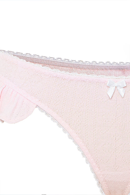 Bambi Ruffle Thong - Pink
