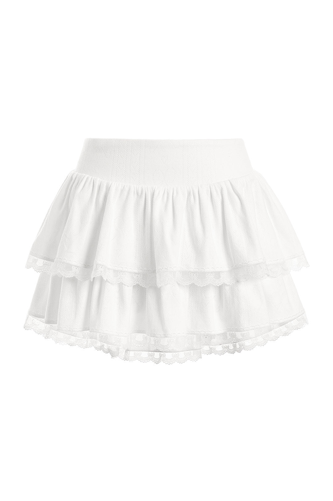 Juliette Ruffle Micro Skirt - White