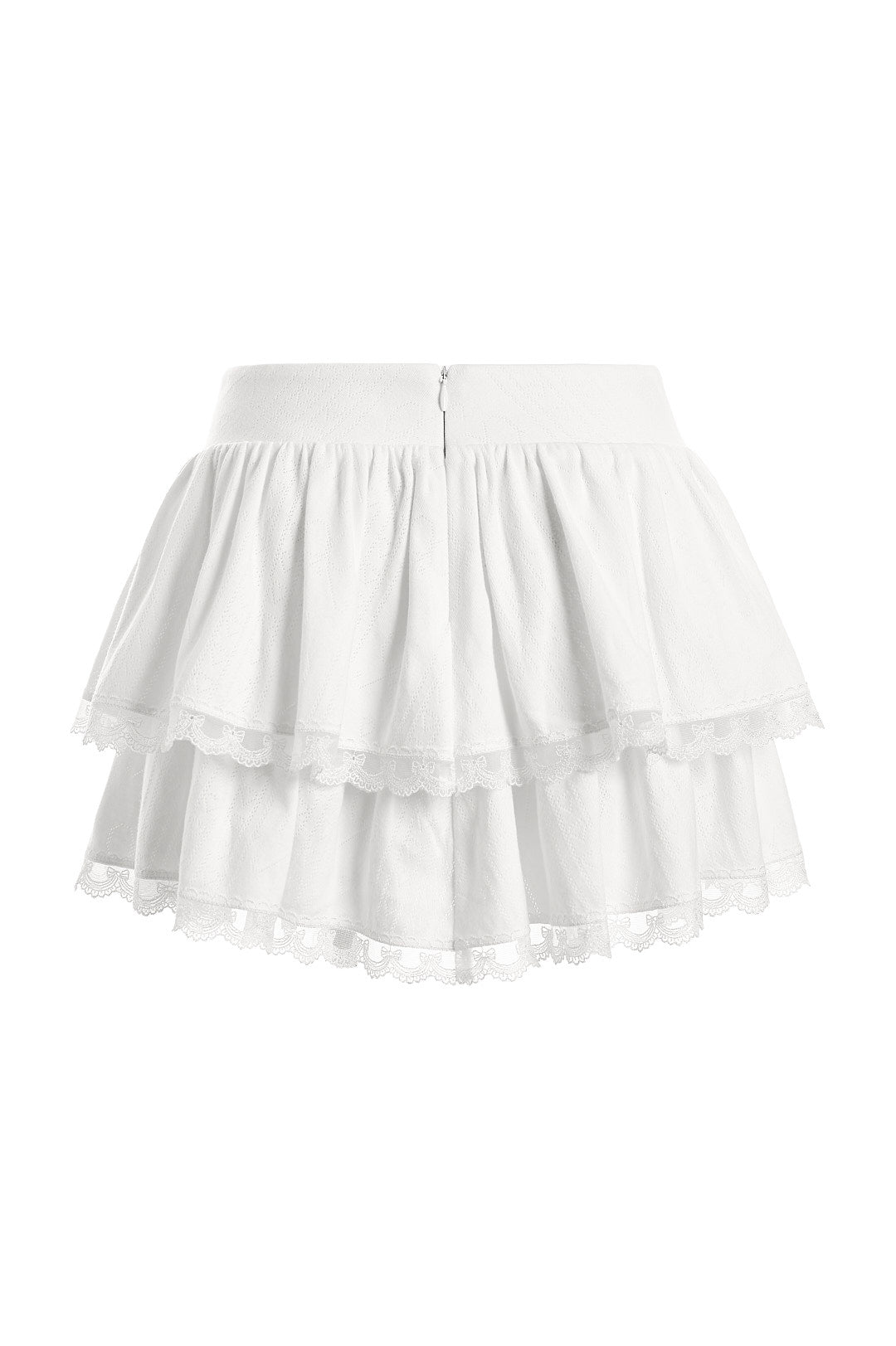 Juliette Ruffle Micro Skirt - White