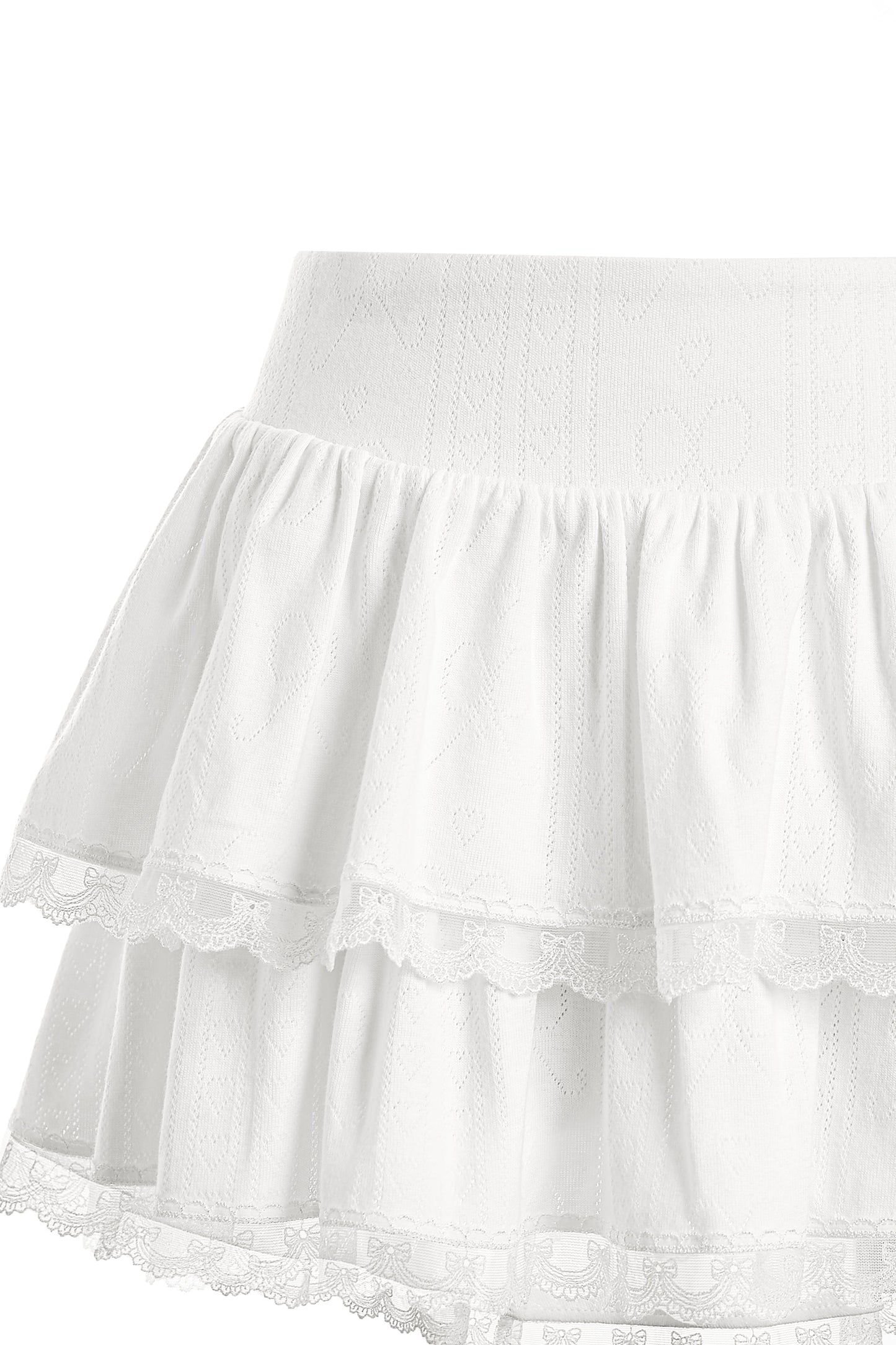 Juliette Ruffle Micro Skirt - White