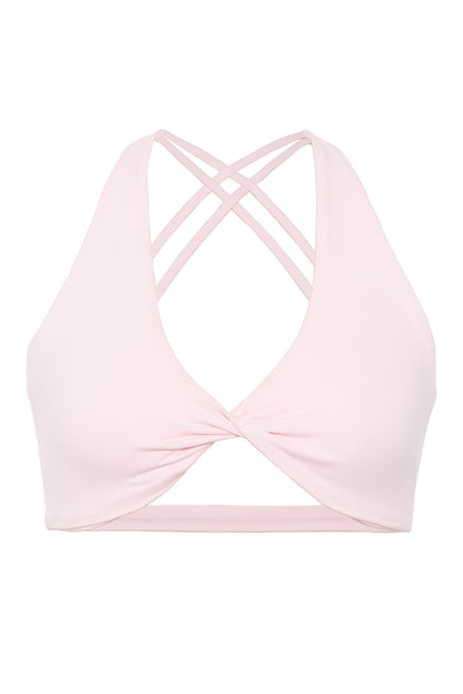 Mia Cross Sport Bra - Pink