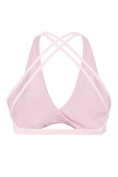 Mia Cross Sport Bra - Pink