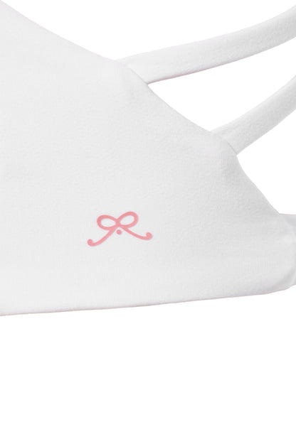 Mia Cross Front Bra - White