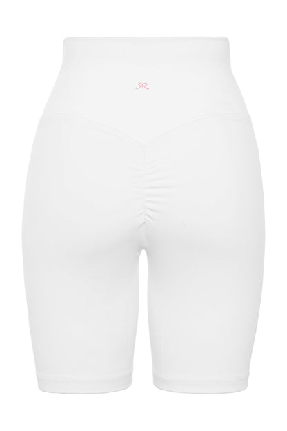 Zoe Scrunch Shorts - White