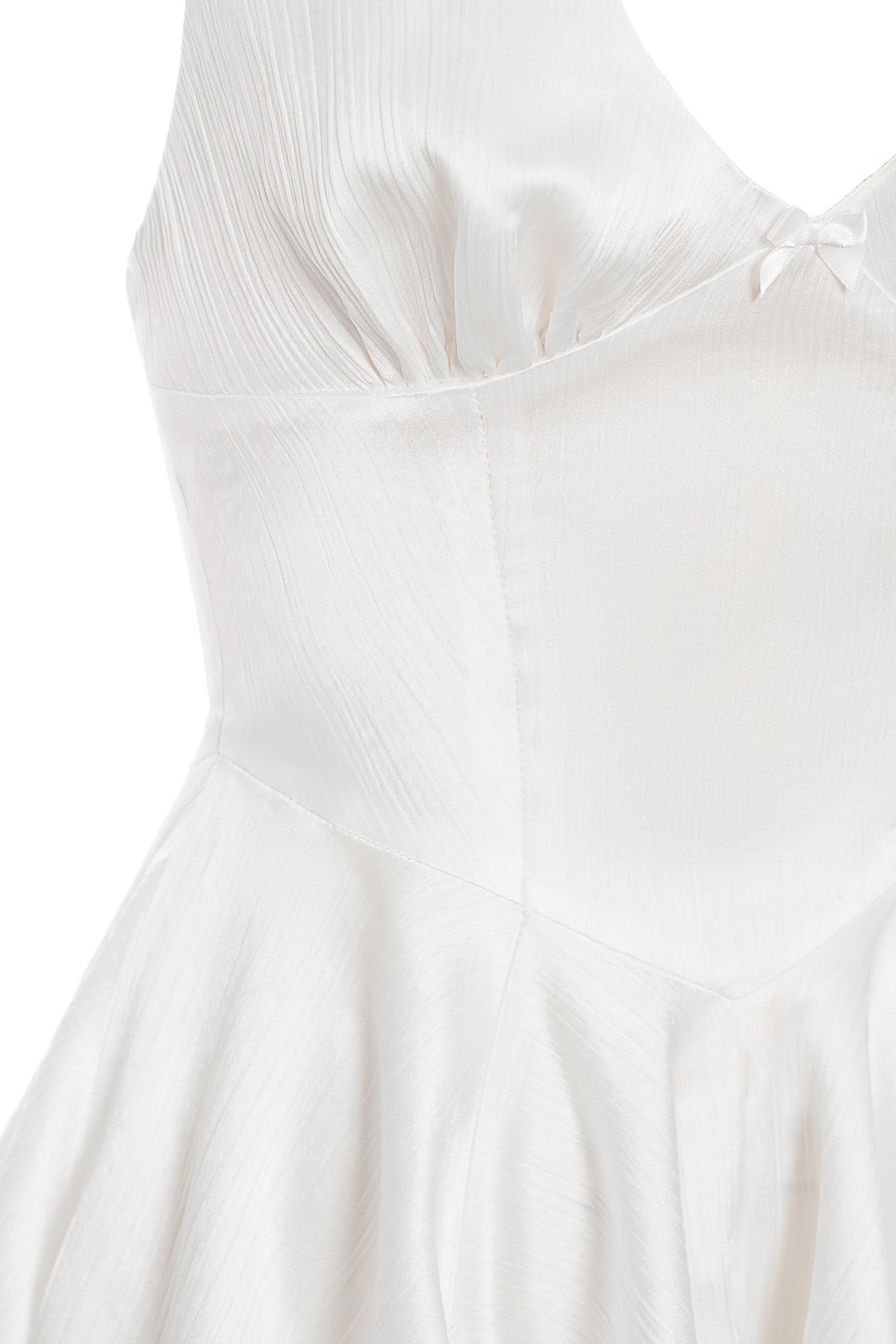 Regina Crepe Satin Dress - White