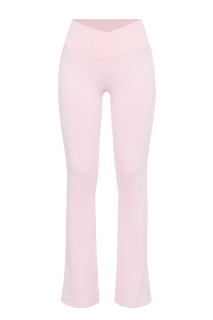 Zoe Petite Scrunch Flare Leggings - Pink