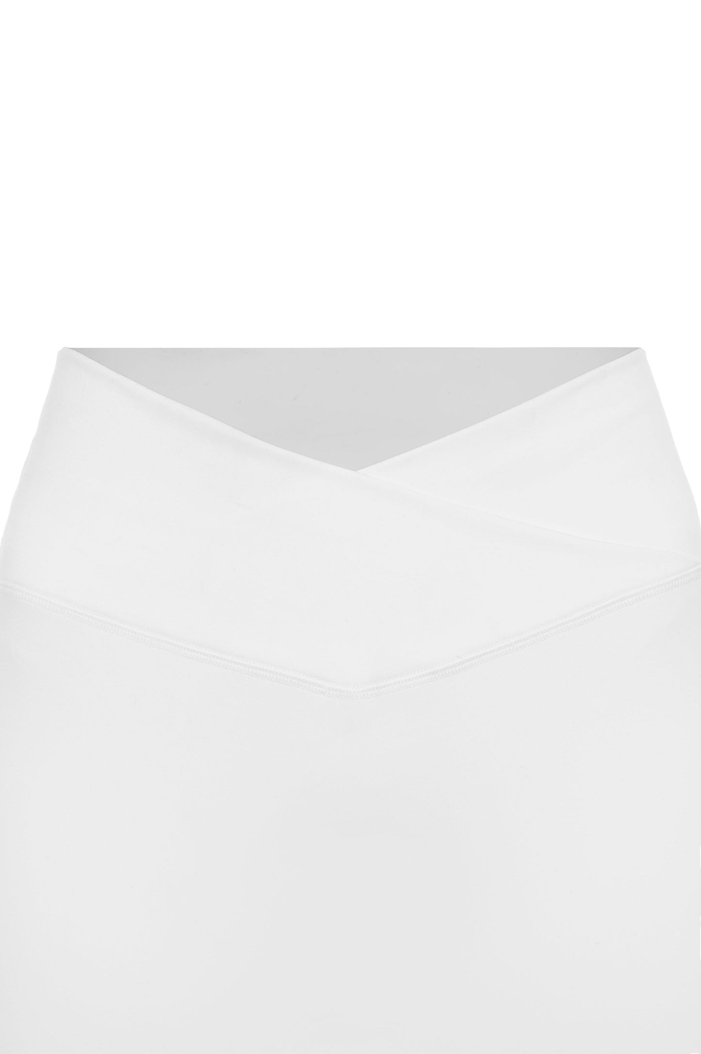 Zoe Petite Scrunch Flare Leggings - White